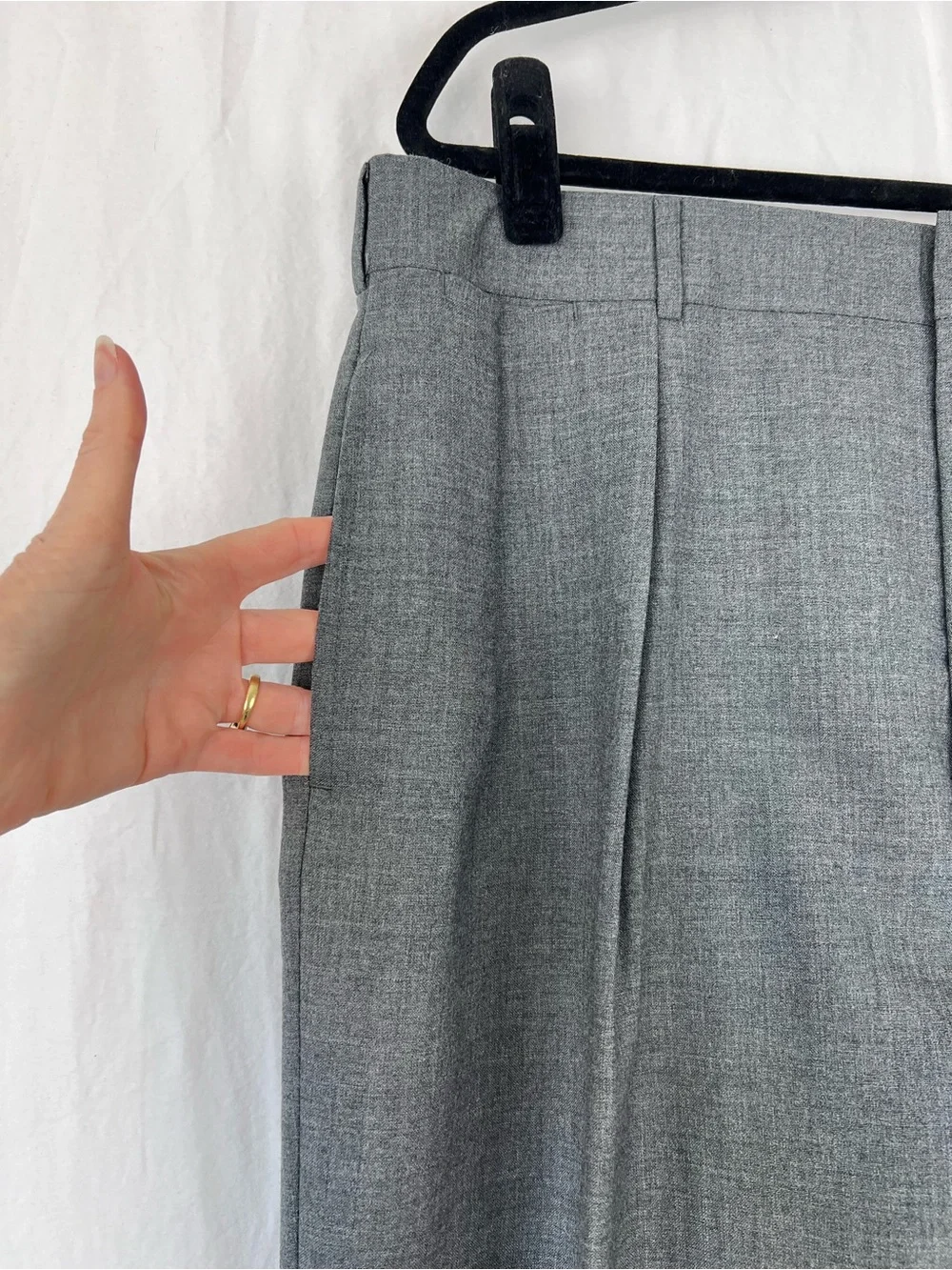 Polo Ralph Lauren Dalton Wool Pants Sz 38 Gray Pleated Trouser Business NWT